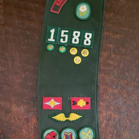 Other - Vintage Girl Scout sash, badges, other